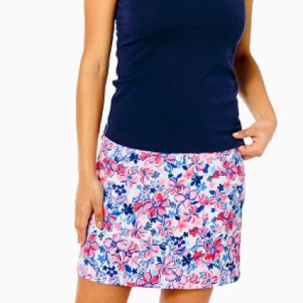 NWT Lilly Pulitzer Jonas Skort Resort White Party Like A Lobstar size 4